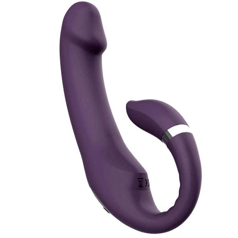 10-Speed Heating Double Vibrator For Women / Silicone Clit and G-spot Vibrators / Female Sex Toys - EVE's SECRETS