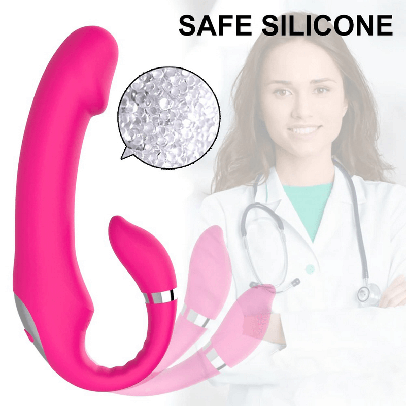 10-Speed Heating Double Vibrator For Women / Silicone Clit and G-spot Vibrators / Female Sex Toys - EVE's SECRETS