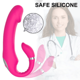 10-Speed Heating Double Vibrator For Women / Silicone Clit and G-spot Vibrators / Female Sex Toys - EVE's SECRETS