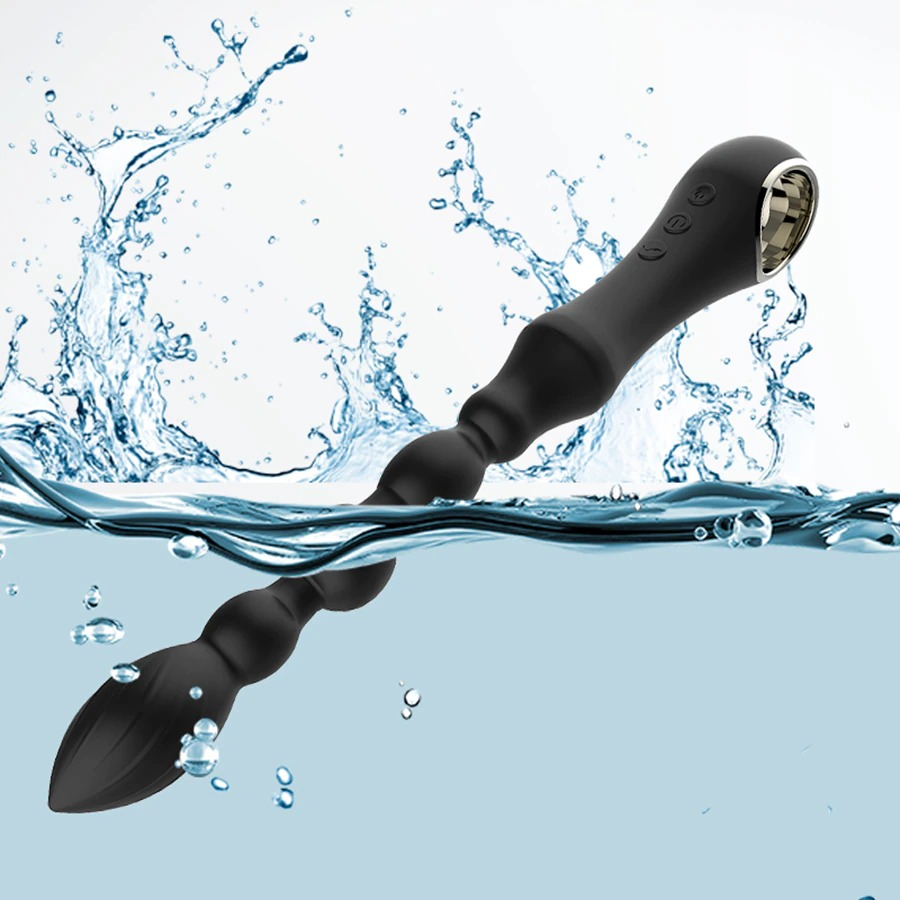 7-Speed Flexible Beaded Anal Vibrator with Heating Function / Unisex Erotic Toys - EVE's SECRETS
