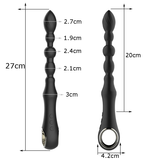 7-Speed Flexible Beaded Anal Vibrator with Heating Function / Unisex Erotic Toys - EVE's SECRETS