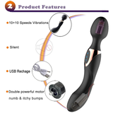 10 Speeds Powerful Big Magic Wand Body Massager Sex Toy For Women / Clitoris Stimulate Vibrator - EVE's SECRETS