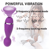 2 in 1 Magic Wand Vibrator / Vibrating and Suction Clitoral Stimulator / Female Sex Toys - EVE's SECRETS