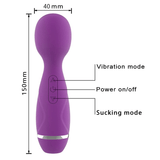 2 in 1 Magic Wand Vibrator / Vibrating and Suction Clitoral Stimulator / Female Sex Toys - EVE's SECRETS