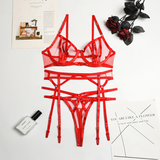 3-Piece Intimate Erotic Costume / Women's Elegant Transparent Underwear / Exotic Lace Set - EVE's SECRETS