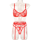 3-Piece Intimate Erotic Costume / Women's Elegant Transparent Underwear / Exotic Lace Set - EVE's SECRETS