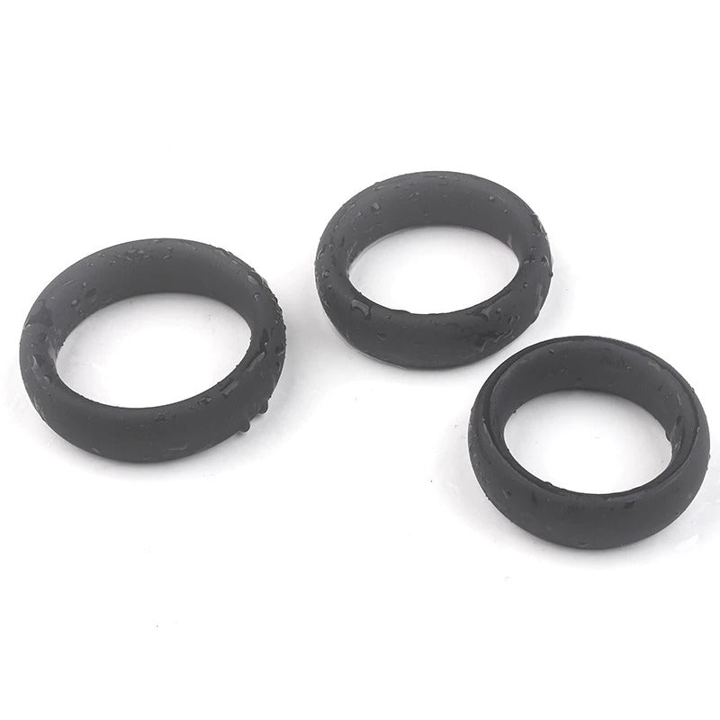 3 Sizes Silicone Cock Ring Set / Penis Enhance Erection Ejaculation Delay Sex Toys For Men - EVE's SECRETS