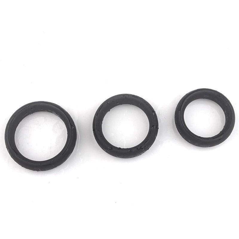 3 Sizes Silicone Cock Ring Set / Penis Enhance Erection Ejaculation Delay Sex Toys For Men - EVE's SECRETS