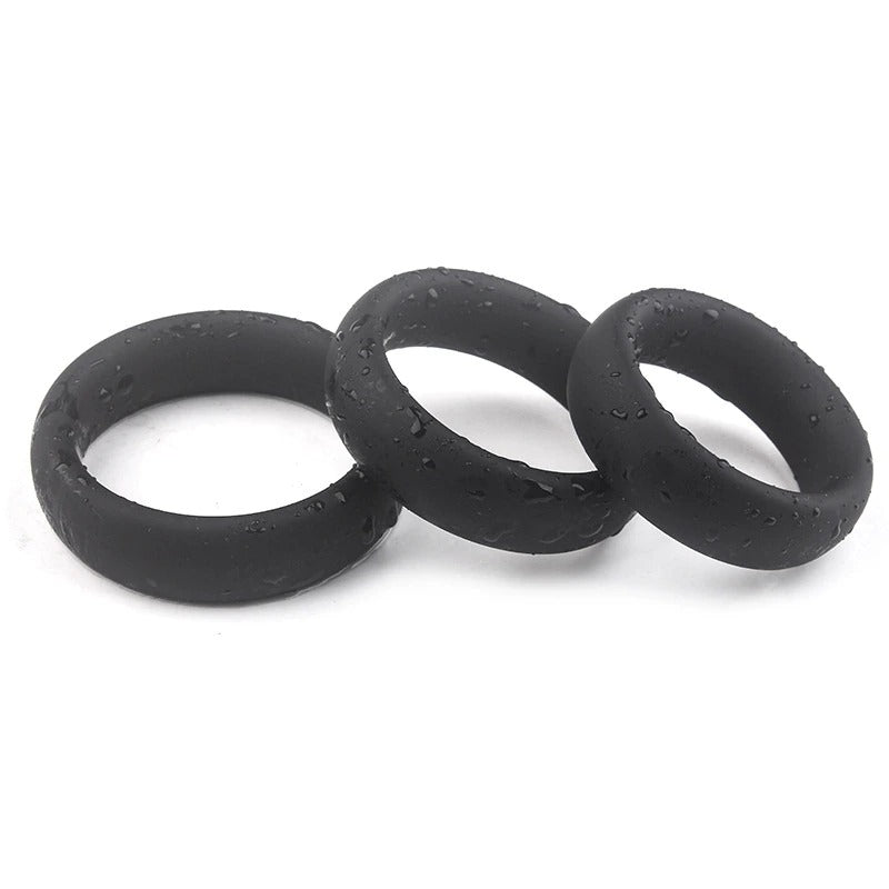 3 Sizes Silicone Cock Ring Set / Penis Enhance Erection Ejaculation Delay Sex Toys For Men - EVE's SECRETS