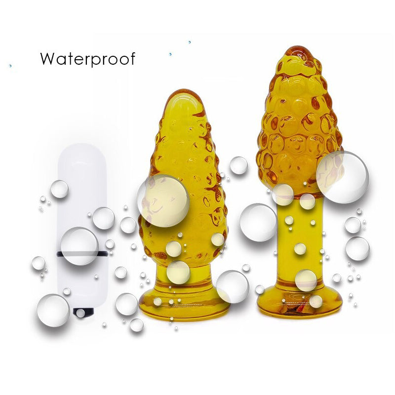 3pcs/Set Adult Anal Plug Toys / Dildo Yellow Glass Butt Plug / Women Sex Toy - EVE's SECRETS