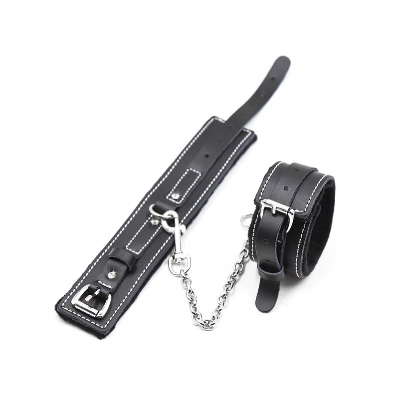 5Pcs PU Leather BDSM Set / Adult Sex Toy for Games / Erotic Whip and Handcuffs - EVE's SECRETS