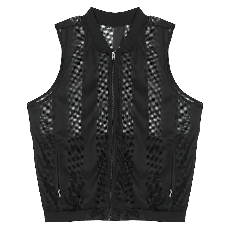 Men's Summer See-Through Sleeveless Jacket / Outdoor Fishing Zipper Waistcoat Costumes - EVE's SECRETS