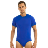 Adult Men's Lover Turn-Down Collar Bodysuit / Bulge Pouch Jockstraps Romper - EVE's SECRETS