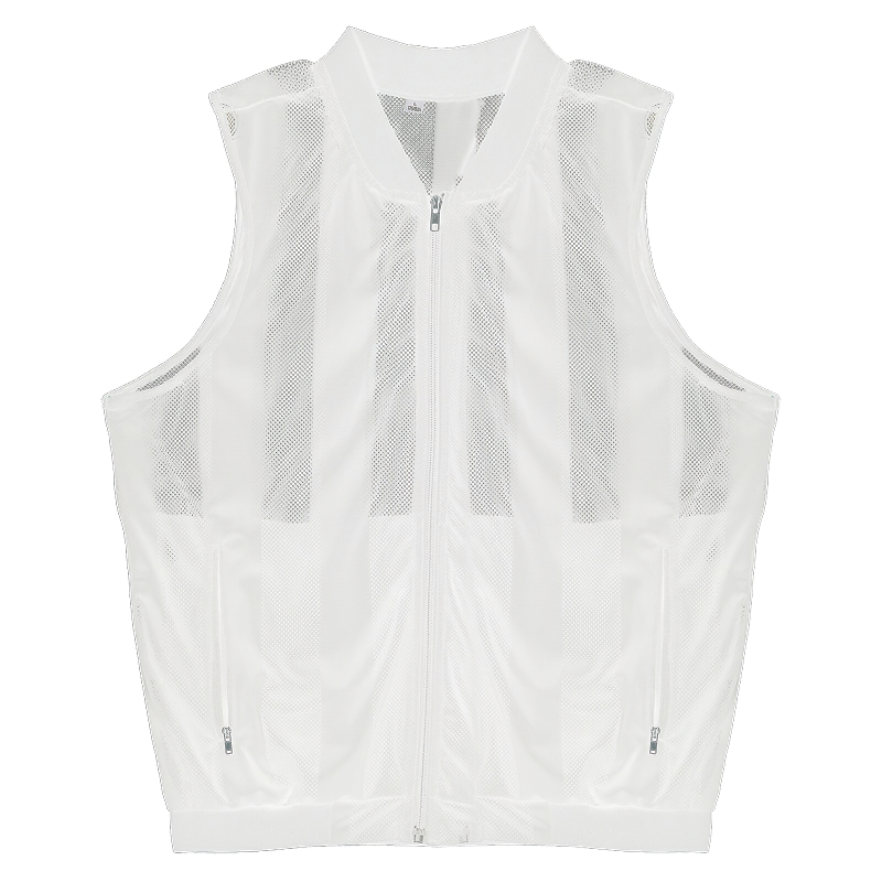 Men's Summer See-Through Sleeveless Jacket / Outdoor Fishing Zipper Waistcoat Costumes - EVE's SECRETS
