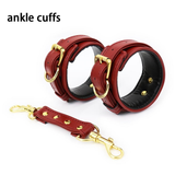 Adjustable PU Leather Handcuffs and Ankle Cuffs in Different Colors / Adult Toys for Erotic Games - EVE's SECRETS