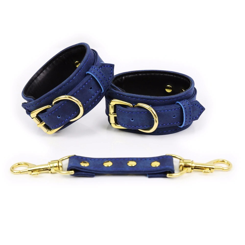 Adjustable PU Leather Handcuffs and Ankle Cuffs in Different Colors / Adult Toys for Erotic Games - EVE's SECRETS
