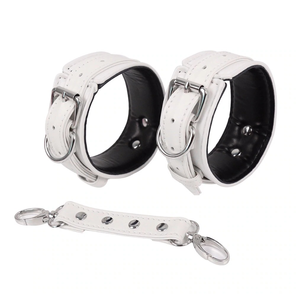 Adjustable PU Leather Handcuffs and Ankle Cuffs in Different Colors / Adult Toys for Erotic Games - EVE's SECRETS