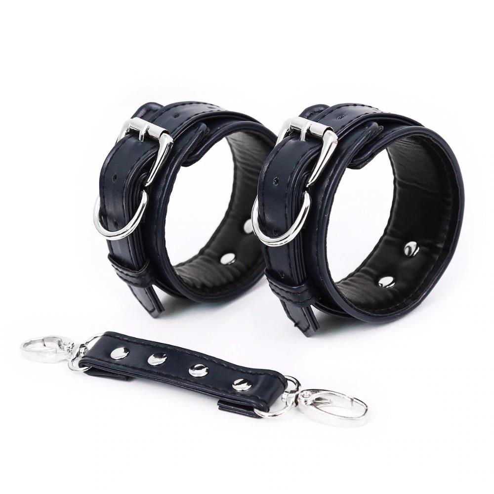 Adjustable PU Leather Handcuffs and Ankle Cuffs in Different Colors / Adult Toys for Erotic Games - EVE's SECRETS