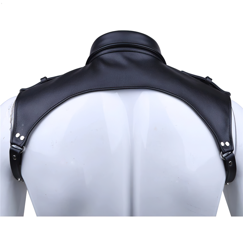 Adjustable PU Leather Male Body Harness / Sexy BDSM Lapel Bondage Costume - EVE's SECRETS