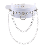 Adjustable Studded Choker with Two Chains / Sexy BDSM Collars - EVE's SECRETS