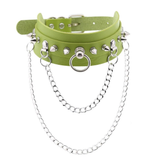 Adjustable Studded Choker with Two Chains / Sexy BDSM Collars - EVE's SECRETS