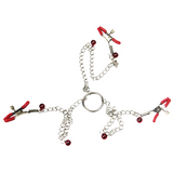 Adjustable Three-Headed Metal Nipple Clamps / BDSM Restraints / Adult Sex Toys For Couple - EVE's SECRETS