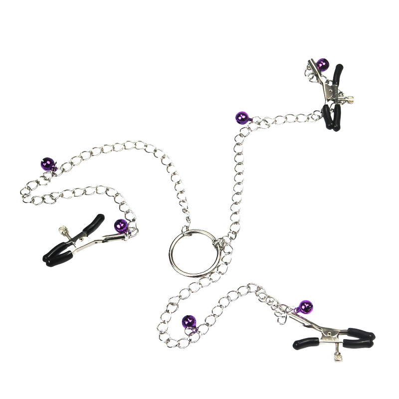 Adjustable Three-Headed Metal Nipple Clamps / BDSM Restraints / Adult Sex Toys For Couple - EVE's SECRETS