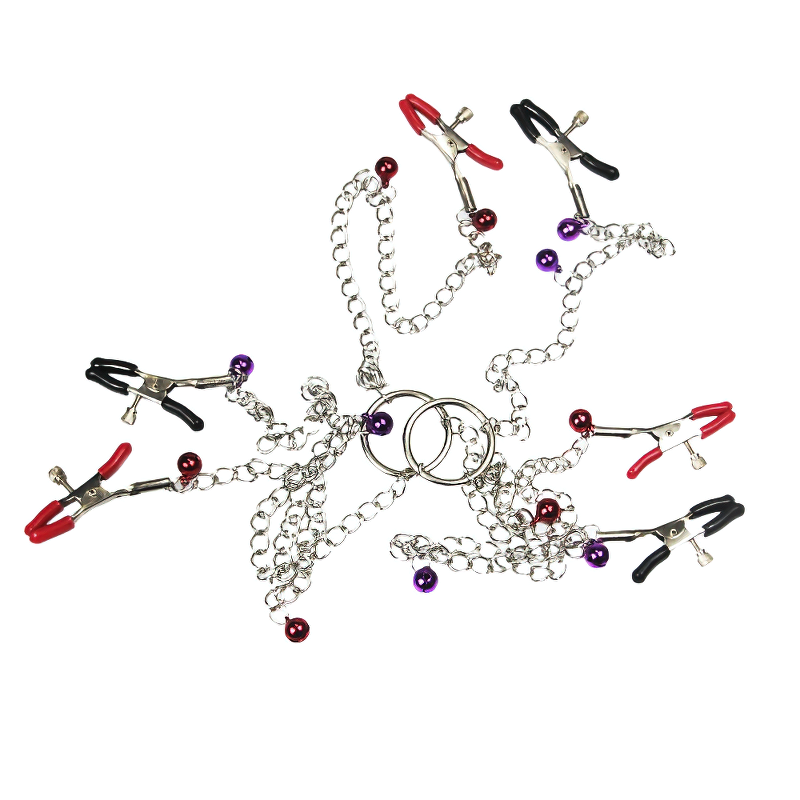 Adjustable Three-Headed Metal Nipple Clamps / BDSM Restraints / Adult Sex Toys For Couple - EVE's SECRETS