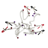 Adjustable Three-Headed Metal Nipple Clamps / BDSM Restraints / Adult Sex Toys For Couple - EVE's SECRETS