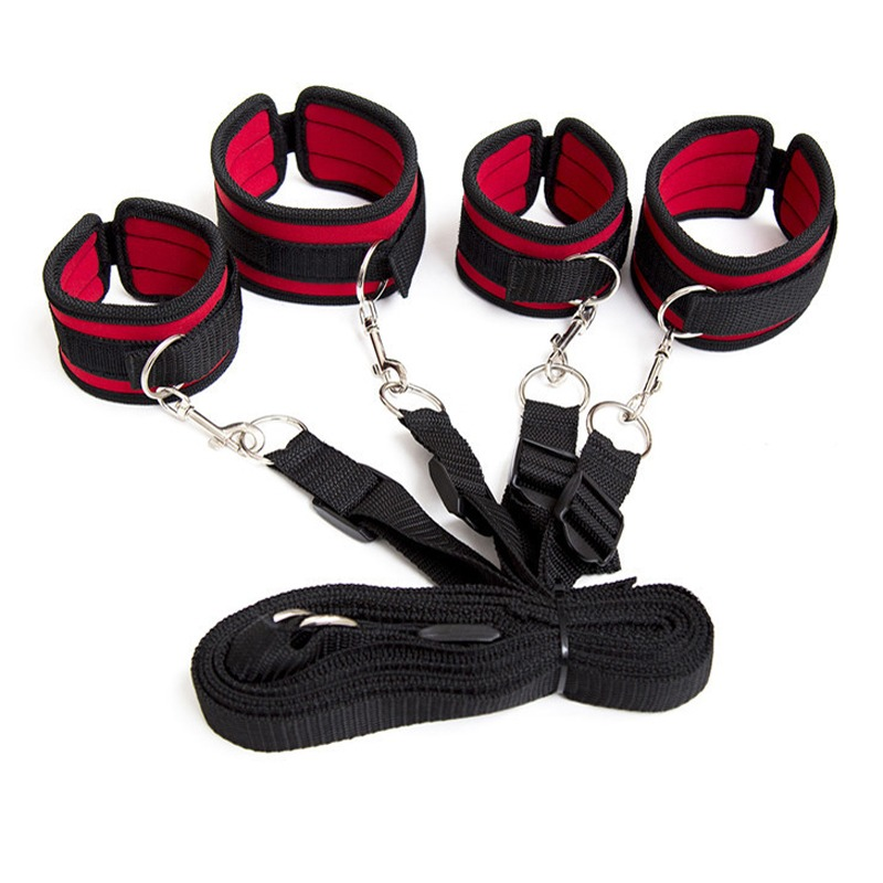 Adjustable Under Bed Restraints for BDSM Erotic Games / Handcuffs and Ankle Cuffs - EVE's SECRETS