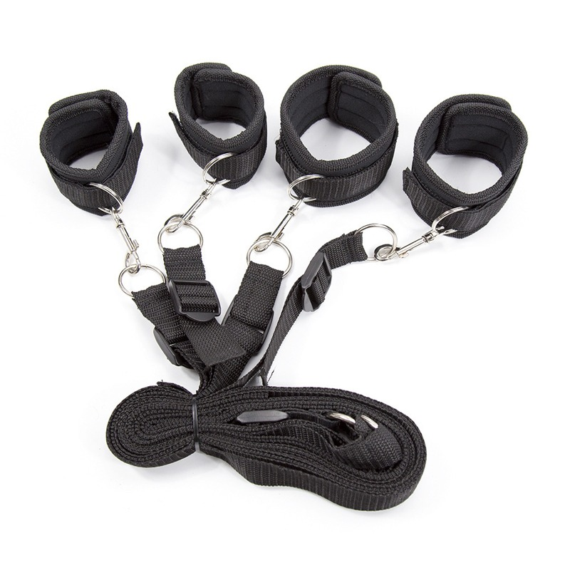 Adjustable Under Bed Restraints for BDSM Erotic Games / Handcuffs and Ankle Cuffs - EVE's SECRETS