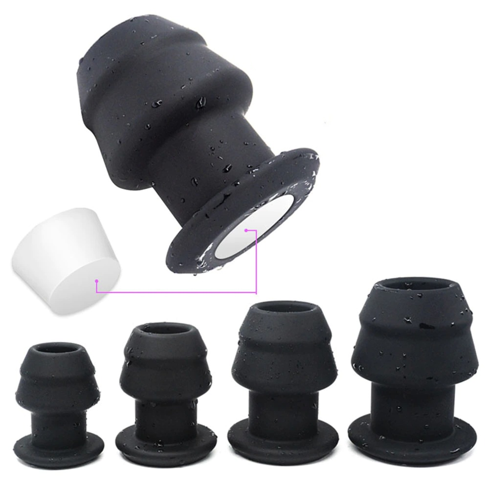 Adult Large Hollow Anal Plug with Silicone Stopper / Unisex Soft Butt Plug - EVE's SECRETS