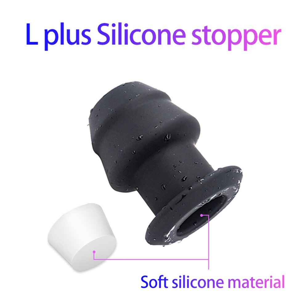 Adult Large Hollow Anal Plug with Silicone Stopper / Unisex Soft Butt Plug - EVE's SECRETS