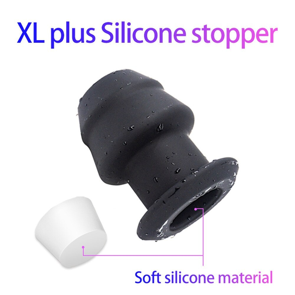 Adult Large Hollow Anal Plug with Silicone Stopper / Unisex Soft Butt Plug - EVE's SECRETS