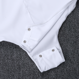 Adult Men's Modern Slim Fit Dancewear / Bodysuit Shirt with Bowtie Turn-down Collar and Front Zipper - EVE's SECRETS