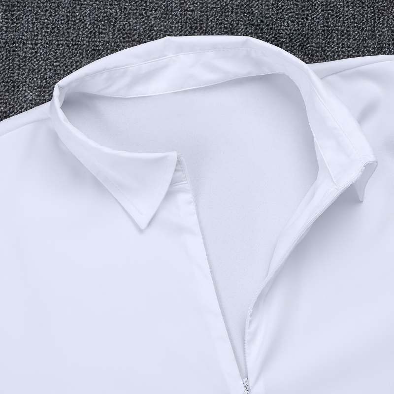 Adult Men's Modern Slim Fit Dancewear / Bodysuit Shirt with Bowtie Turn-down Collar and Front Zipper - EVE's SECRETS
