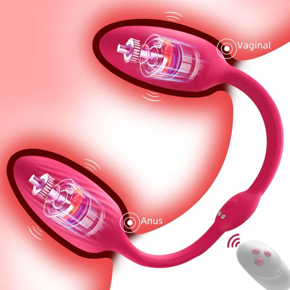 Adult Sex Toys For Couples / Female Wireless Remote G-Spot Vibrator / Double Penetration Masturbator - EVE's SECRETS