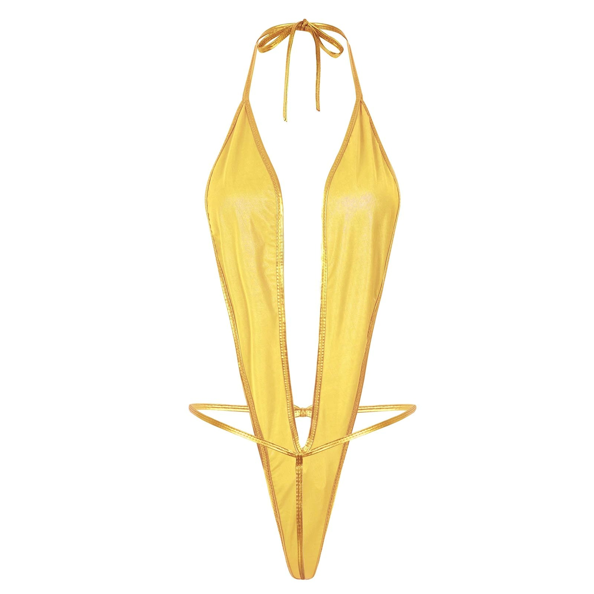 Adult Shiny Female Bodysuits / Sexy Wet Look Lingerie with Lace-up - EVE's SECRETS