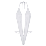 Adult Shiny Female Bodysuits / Sexy Wet Look Lingerie with Lace-up - EVE's SECRETS