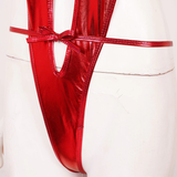 Adult Shiny Female Bodysuits / Sexy Wet Look Lingerie with Lace-up - EVE's SECRETS