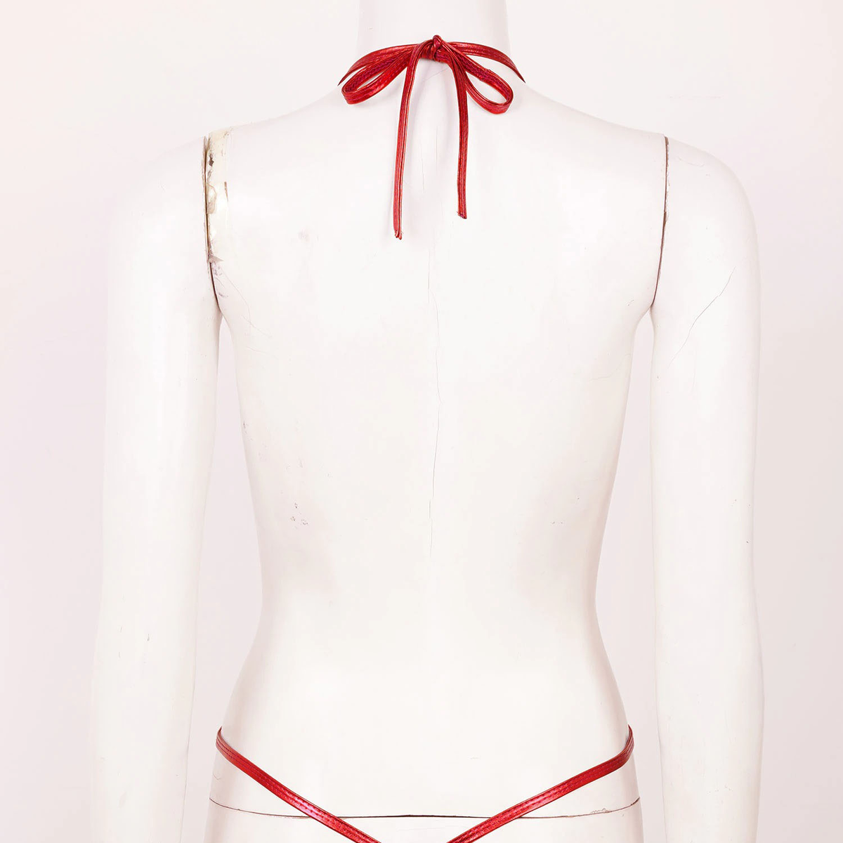 Adult Shiny Female Bodysuits / Sexy Wet Look Lingerie with Lace-up - EVE's SECRETS