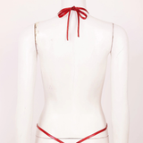 Adult Shiny Female Bodysuits / Sexy Wet Look Lingerie with Lace-up - EVE's SECRETS