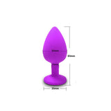 Adult Silicone Anal Plug / Purple Jewelry Vibrator Sex Toys for Women and Men / Prostate Massager - EVE's SECRETS