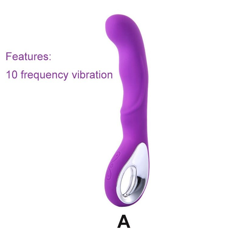 Adult Silicone G-Spot Vibrator / Strong Female Vibration Dildo with 10 Frequency - EVE's SECRETS