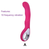 Adult Silicone G-Spot Vibrator / Strong Female Vibration Dildo with 10 Frequency - EVE's SECRETS