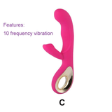 Adult Silicone G-Spot Vibrator / Strong Female Vibration Dildo with 10 Frequency - EVE's SECRETS