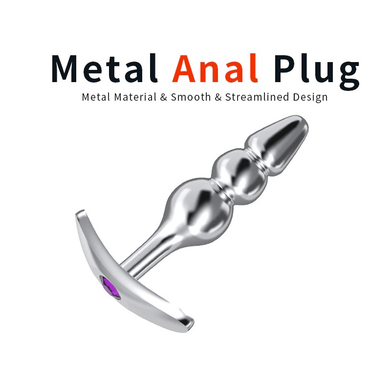 Metal Beaded Anal Plug with Removable Base / Sex Toys for Men and Women - EVE's SECRETS