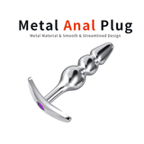 Metal Beaded Anal Plug with Removable Base / Sex Toys for Men and Women - EVE's SECRETS
