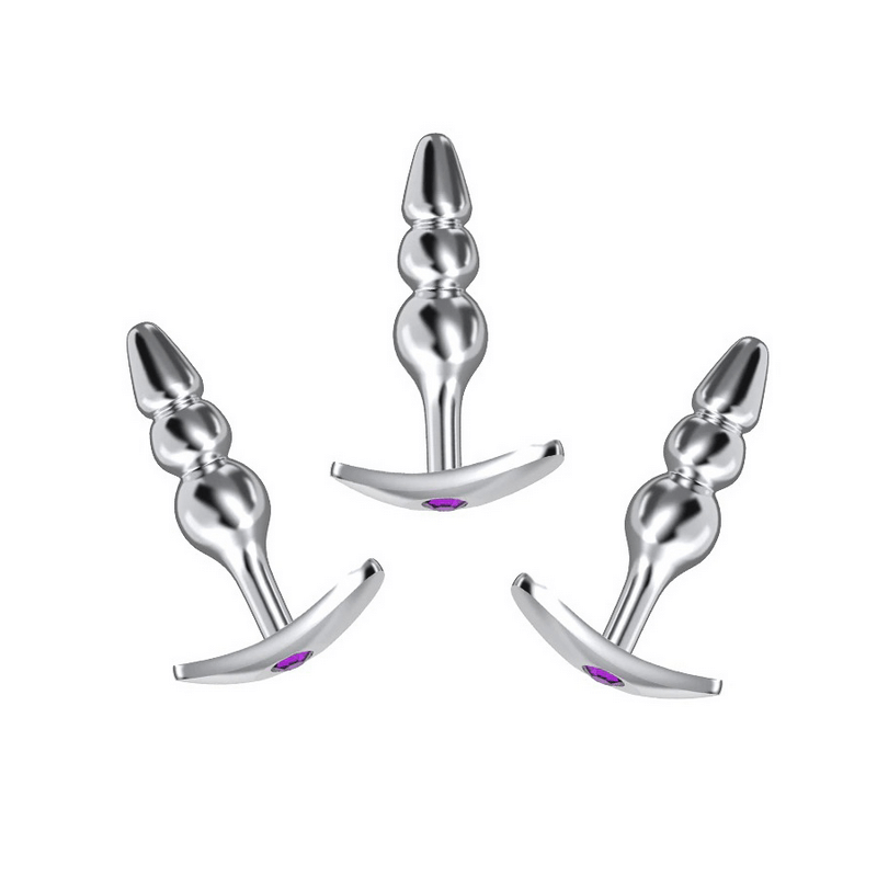 Metal Beaded Anal Plug with Removable Base / Sex Toys for Men and Women - EVE's SECRETS