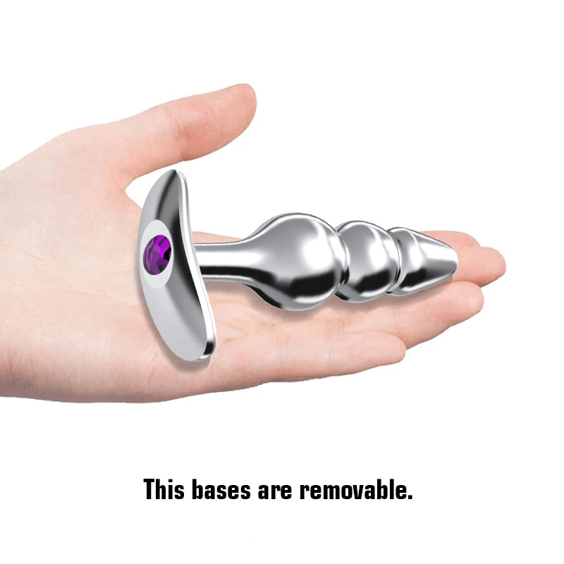 Metal Beaded Anal Plug with Removable Base / Sex Toys for Men and Women - EVE's SECRETS